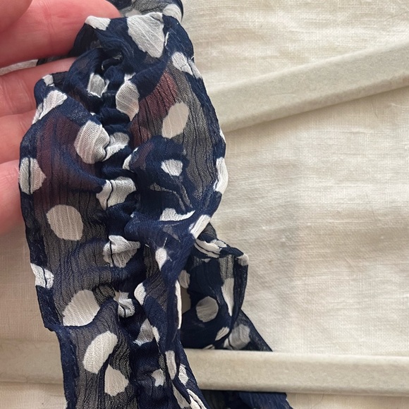 Navy polka dot mini dress - Picture 3 of 4